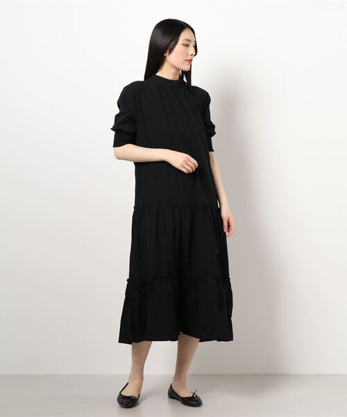 KOBE LETTUCE（コウベレタス）の「バックオープンティアードワンピース（ワンピース・レディース・ブラック/グリーン/グレイッシュベージュ/ホワイト系その他・FREE）」の12枚目の写真