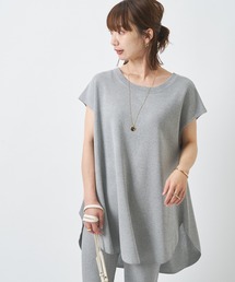 COLLAGE GALLARDAGALANTE（コラージュガリャルダガランテ）の「【セットアップ着用可】前後2WAYヘンリーネックサマーニット（Tシャツ/カットソー）」