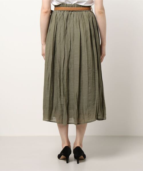 NICOLE white(ニコルホワイト)の「ベルト付きギャザースカート(スカート・レディース・ネイビー/カーキ/オレンジ・FREE)」の13枚目の写真