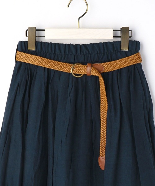 NICOLE white(ニコルホワイト)の「ベルト付きギャザースカート(スカート・レディース・ネイビー/カーキ/オレンジ・FREE)」の15枚目の写真