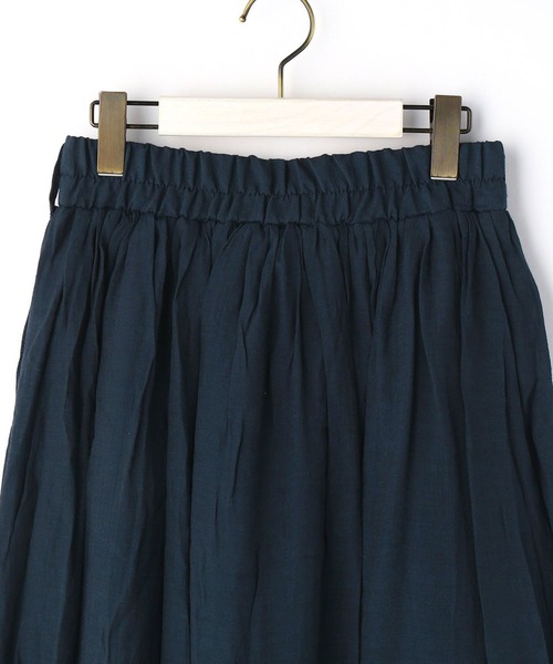 NICOLE white(ニコルホワイト)の「ベルト付きギャザースカート(スカート・レディース・ネイビー/カーキ/オレンジ・FREE)」の8枚目の写真