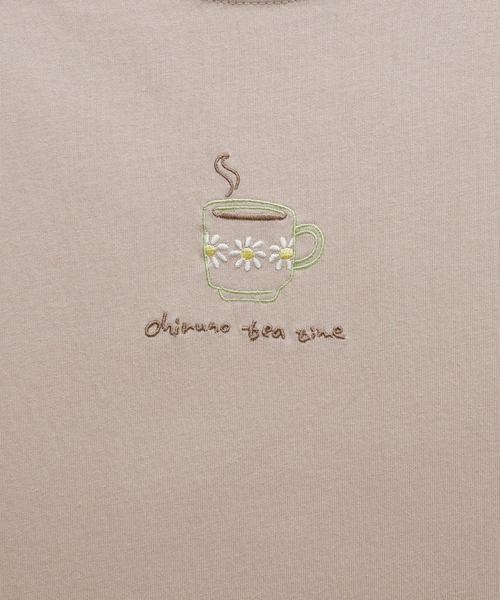 timecapsule（タイムカプセル）の「【timecapsule】「レトロなデイジー」ティータイム刺繍半袖ビッグTシャツ（Tシャツ/カットソー・レディース・ホワイト/ミント/モカ/ライトベージュ・FREE）」の18枚目の写真