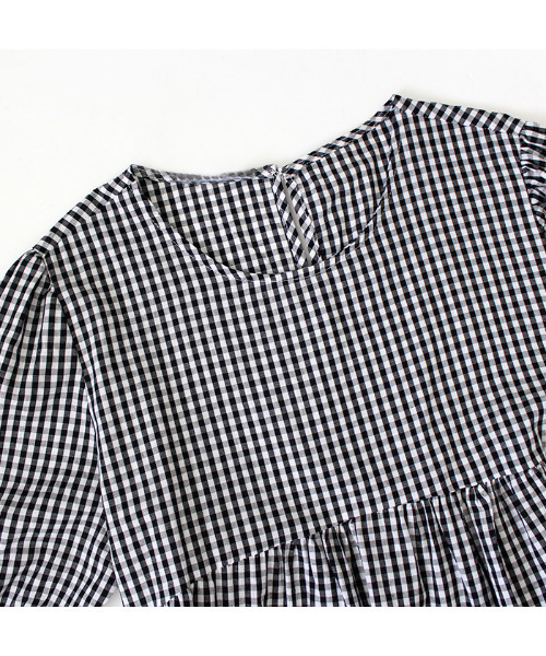 MODE ROBE（モードローブ）の「ギンガムチェックロングワンピース（ワンピース・レディース・チェック・FREE）」の3枚目の写真