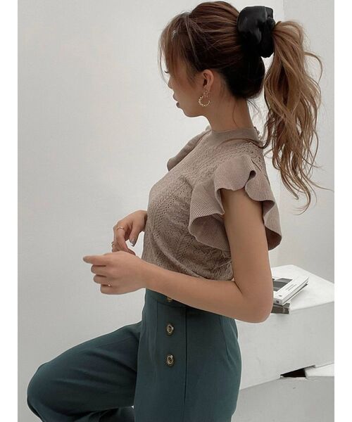 RESEXXY（リゼクシー）の「シャイニーボリュームシュシュ（シュシュ・レディース・ブラック/ベージュ/ピンク・FREE）」の4枚目の写真