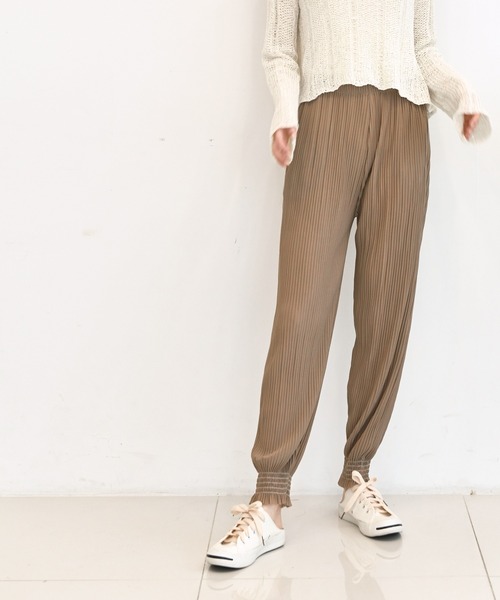 me+em select（ミームセレクト）の「リンクルフリージョガーパンツ（その他パンツ・レディース・チャコールグレー/ブラック/ベージュ/グレー/ブルー・FREE）」の9枚目の写真