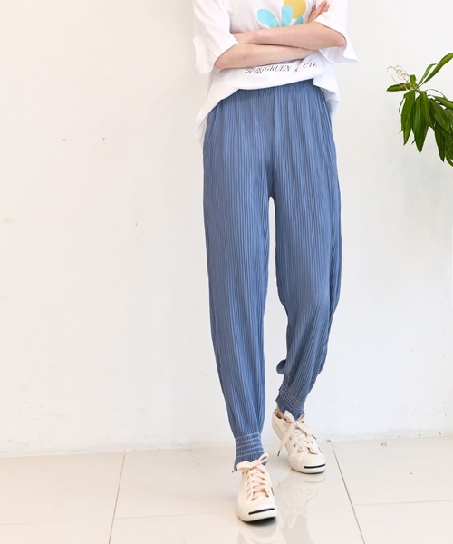 me+em select（ミームセレクト）の「リンクルフリージョガーパンツ（その他パンツ・レディース・チャコールグレー/ブラック/ベージュ/グレー/ブルー・FREE）」の16枚目の写真