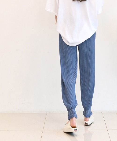 me+em select（ミームセレクト）の「リンクルフリージョガーパンツ（その他パンツ・レディース・チャコールグレー/ブラック/ベージュ/グレー/ブルー・FREE）」の21枚目の写真