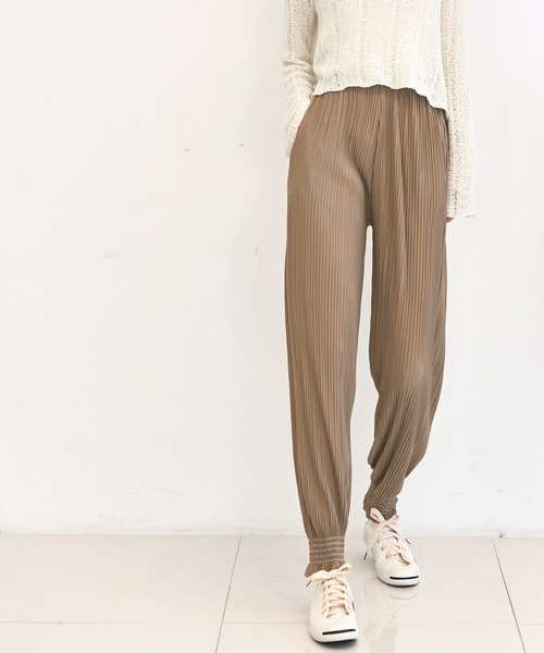 me+em select（ミームセレクト）の「リンクルフリージョガーパンツ（その他パンツ・レディース・チャコールグレー/ブラック/ベージュ/グレー/ブルー・FREE）」の10枚目の写真