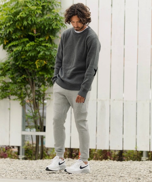 CAMBIO（カンビオ）の「mn2363-肘星C-Nセーター（ニット/セーター・メンズ・カーキ/ダークグレー/ピンク/ブラック/ブルー/イエロー系その他・L/S/M）」の16枚目の写真