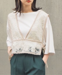 2021SS 花柄ビスチェ×BIGTシャツセット