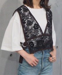 2021SS 花柄ビスチェ×BIGTシャツセット