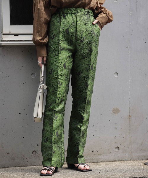 JEANASIS（ジーナシス）の「アソートジャガードトラウザー/959364（スラックス・レディース・レオパード/ホワイト系その他/グリーン系その他/ブラウン系その他/ブラック系その他/ブラック系その他2/パープル系その他・SMALL/MEDIUM）」の6枚目の写真