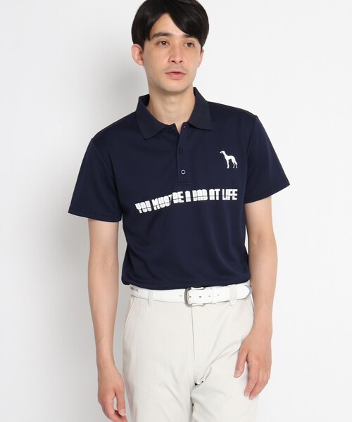 adabat（アダバット）の「◆【バックプリント】グラフィックプリント 半袖ポロシャツ（ポロシャツ・メンズ・ネイビー/ホワイト・46/48/50）」の4枚目の写真