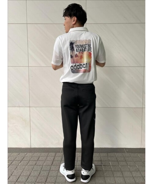 adabat（アダバット）の「◆【バックプリント】グラフィックプリント 半袖ポロシャツ（ポロシャツ・メンズ・ネイビー/ホワイト・46/48/50）」の9枚目の写真
