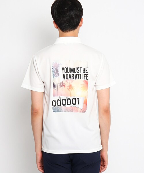 adabat（アダバット）の「◆【バックプリント】グラフィックプリント 半袖ポロシャツ（ポロシャツ・メンズ・ネイビー/ホワイト・46/48/50）」の11枚目の写真