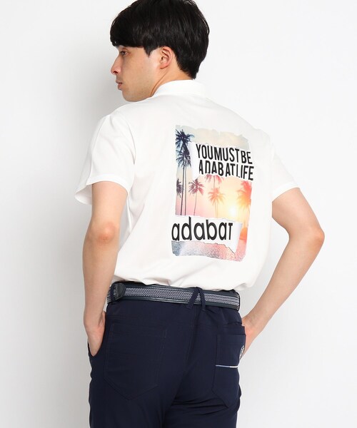 adabat（アダバット）の「◆【バックプリント】グラフィックプリント 半袖ポロシャツ（ポロシャツ・メンズ・ネイビー/ホワイト・46/48/50）」の17枚目の写真