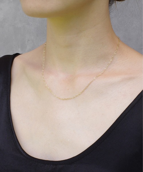 ISOLATION（アイソレーション）の「【ISOLATION / アイソレーション】 K10YG Petal chain Necklace / ペタルチェーンネックレス（ネックレス・レディース・ゴールド・40cm）」の7枚目の写真