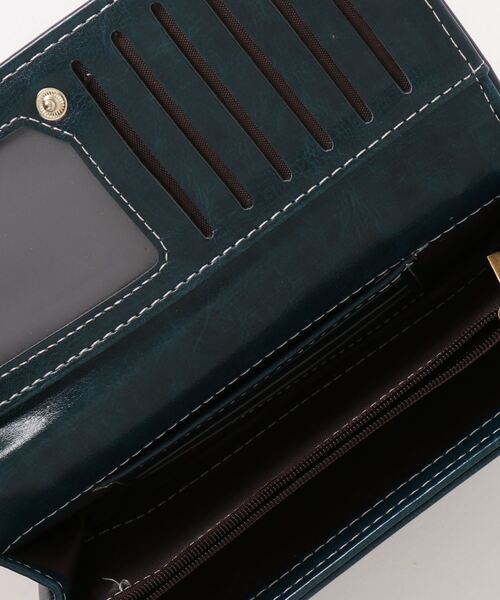 STYLEBLOCK（スタイルブロック）の「レザータッチ長財布（財布・レディース・ワインレッド/ブラック/キャメル/ブルー・FREE）」の6枚目の写真