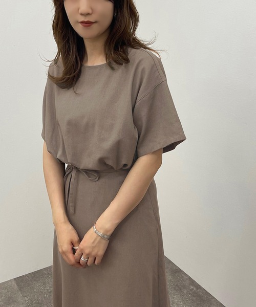 apres jour mignon(アプレジュールミニョン)の「リネン混トップス【ZOZOTOWN限定アイテム】(シャツ/ブラウス・レディース・チャコールグレー/ピンクベージュ・フリー/X-LARGE)」の11枚目の写真