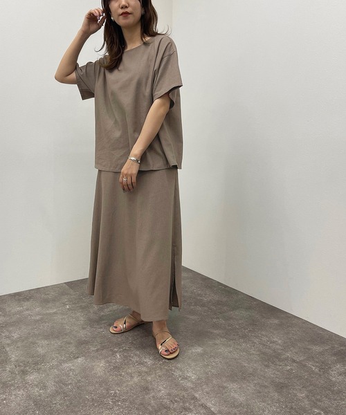 apres jour mignon(アプレジュールミニョン)の「リネン混トップス【ZOZOTOWN限定アイテム】(シャツ/ブラウス・レディース・チャコールグレー/ピンクベージュ・フリー/X-LARGE)」の21枚目の写真