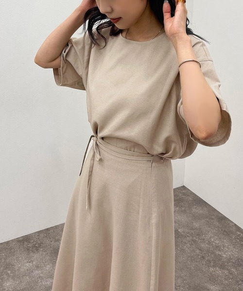 apres jour mignon(アプレジュールミニョン)の「リネン混トップス【ZOZOTOWN限定アイテム】(シャツ/ブラウス・レディース・チャコールグレー/ピンクベージュ・フリー/X-LARGE)」の22枚目の写真