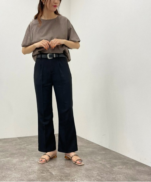 apres jour mignon(アプレジュールミニョン)の「リネン混トップス【ZOZOTOWN限定アイテム】(シャツ/ブラウス・レディース・チャコールグレー/ピンクベージュ・フリー/X-LARGE)」の8枚目の写真