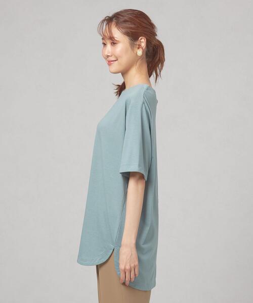 closet story(クローゼットストーリー)の「<closet story> サイドスリット オーバー カットソー(Tシャツ/カットソー・レディース・ホワイト/ピンク/ライム/モカ・FREE)」の6枚目の写真