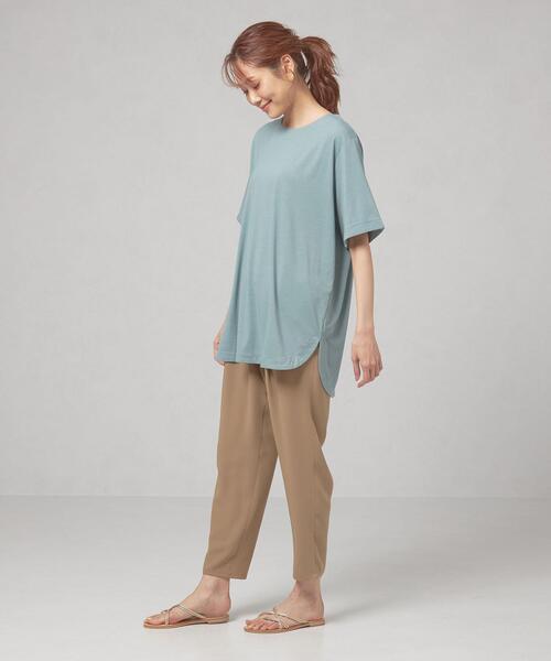 closet story(クローゼットストーリー)の「<closet story> サイドスリット オーバー カットソー(Tシャツ/カットソー・レディース・ホワイト/ピンク/ライム/モカ・FREE)」の14枚目の写真