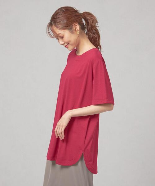 closet story(クローゼットストーリー)の「<closet story> サイドスリット オーバー カットソー(Tシャツ/カットソー・レディース・ホワイト/ピンク/ライム/モカ・FREE)」の15枚目の写真