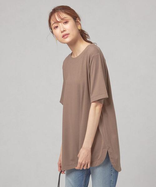 closet story(クローゼットストーリー)の「<closet story> サイドスリット オーバー カットソー(Tシャツ/カットソー・レディース・ホワイト/ピンク/ライム/モカ・FREE)」の19枚目の写真
