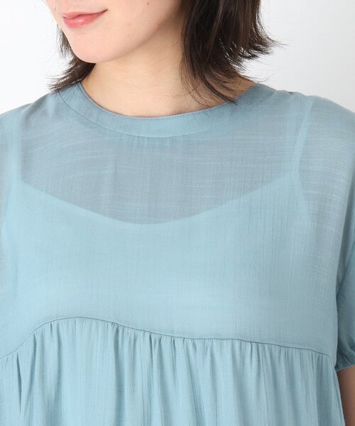 SHOO・LA・RUE（シューラルー）の「◆フリルティアードブラウス（シャツ/ブラウス・レディース・オフホワイト/ブラック/ライトブルー・02/03/04）」の7枚目の写真