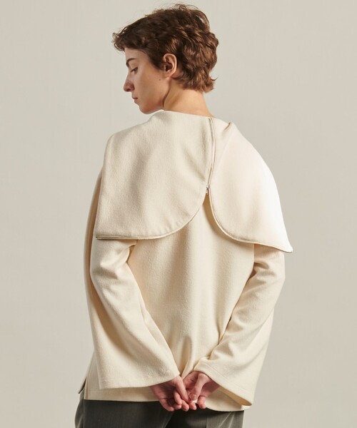 JOSEPH STUDIO（ジョゼフストゥディオ）の「ブークレジャージー フーディートップス（パーカー・レディース・アイボリー系/ワイン系・SMALL/MEDIUM/LARGE）」の7枚目の写真