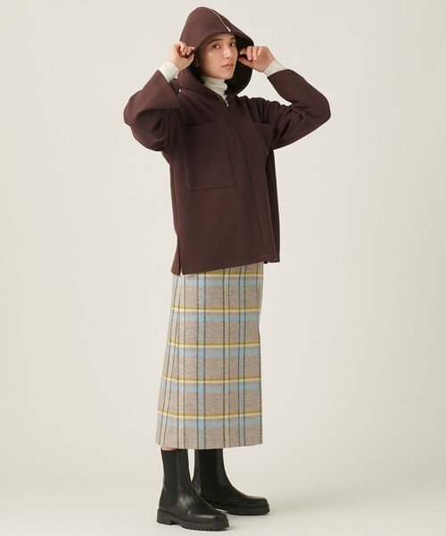 JOSEPH STUDIO（ジョゼフストゥディオ）の「ブークレジャージー フーディートップス（パーカー・レディース・アイボリー系/ワイン系・SMALL/MEDIUM/LARGE）」の14枚目の写真