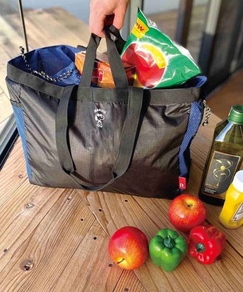 Vintage PEANUTS(ビンテージピーナッツ)の「ルートート/SNOOPY スヌーピー 折りたたみ 軽量 大容量 エコバッグ IP.GRD.トランシェ.Peanuts-6S(トートバッグ・レディース・ブラック/サックスブルー/パープル/カーキ・FREE)」の14枚目の写真