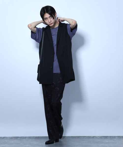 HARE(ハレ)の「ロングジレ(HARE)(ベスト・メンズ・ブラック/ベージュ・FREE)」の9枚目の写真