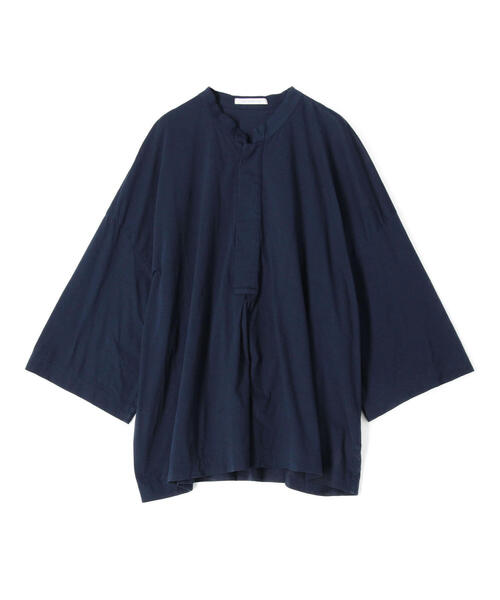 TOMORROWLAND （トゥモローランド）の「ハイコンパクトジャージー ワイドスリーブシャツ（シャツ/ブラウス・レディース・ライトブルー/ネイビー/キャメル・S）」の3枚目の写真