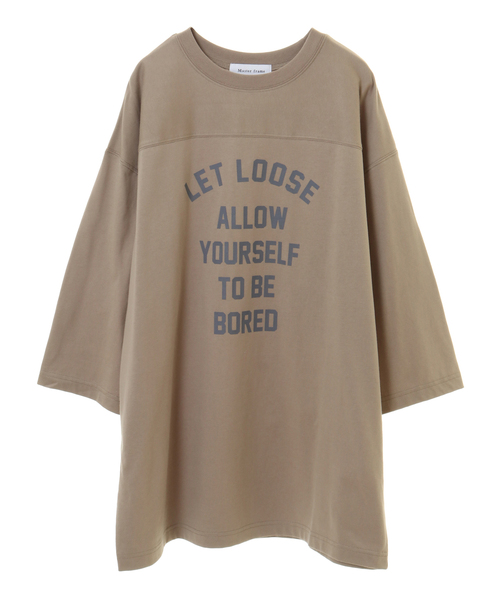 MEN'S MELROSE（メンズメルローズ）の「MASTER FRAME フットボールTシャツ（Tシャツ/カットソー・メンズ・ベージュ/ミント/ホワイト/ブラック・3/4）」の3枚目の写真