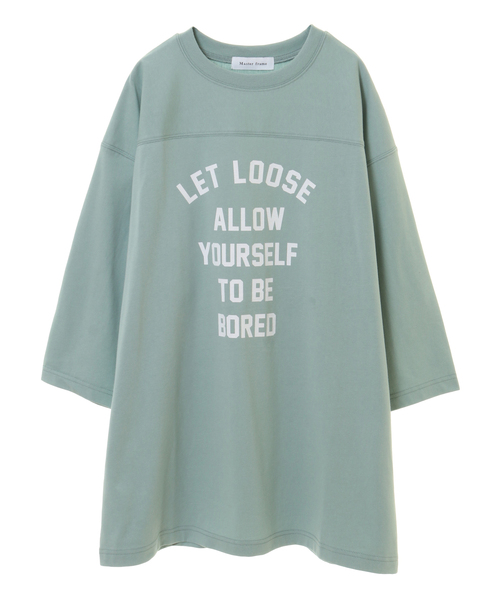 MEN'S MELROSE（メンズメルローズ）の「MASTER FRAME フットボールTシャツ（Tシャツ/カットソー・メンズ・ベージュ/ミント/ホワイト/ブラック・3/4）」の4枚目の写真