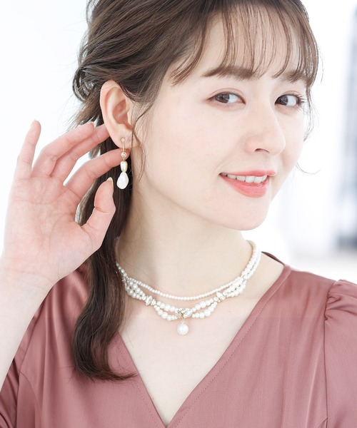 PourVous（プールヴー）の「パール ×ゴールドピアス(イヤリングコンバーター付き) 結婚式 同窓会 オケージョン お呼ばれ （ピアス（両耳用）・レディース・ゴールド・FREE）」の11枚目の写真