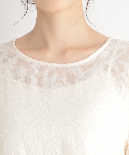 Andemiu（アンデミュウ）の「フラワージャガードブラウス958874（シャツ/ブラウス・レディース・ピンク/オフホワイト/ブラック・FREE）」の12枚目の写真