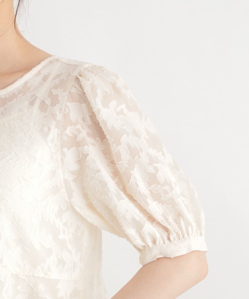 Andemiu（アンデミュウ）の「フラワージャガードブラウス958874（シャツ/ブラウス・レディース・ピンク/オフホワイト/ブラック・FREE）」の18枚目の写真