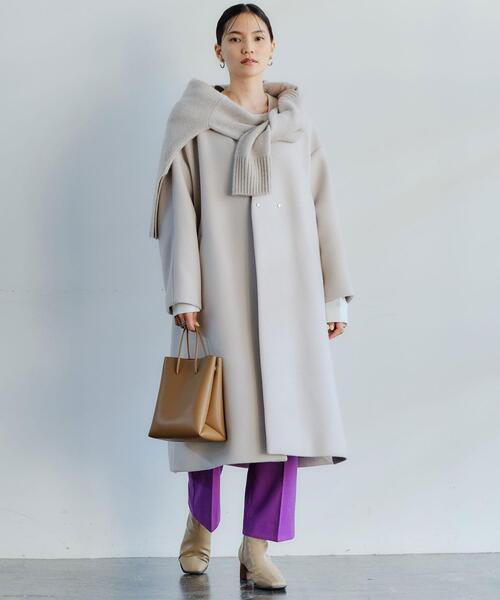 未着用タグ付き　グリーンレーベルリラクシング　ノーカラーコート green label relaxing（グリーンレーベルリラクシング）の「EX FINE