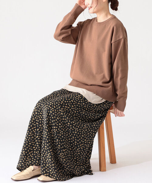 B:MING by BEAMS(ビーミングバイビームス)の「B:MING by BEAMS / バックスリット コンビ プルオーバー 21AW(ニット/セーター・レディース・ブラック系/ブラウン系/グリーン系/ネイビー系・ONE SIZE)」の7枚目の写真