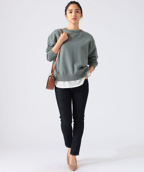 B:MING by BEAMS(ビーミングバイビームス)の「B:MING by BEAMS / バックスリット コンビ プルオーバー 21AW(ニット/セーター・レディース・ブラック系/ブラウン系/グリーン系/ネイビー系・ONE SIZE)」の19枚目の写真