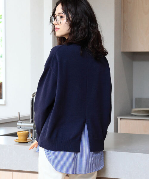 B:MING by BEAMS(ビーミングバイビームス)の「B:MING by BEAMS / バックスリット コンビ プルオーバー 21AW(ニット/セーター・レディース・ブラック系/ブラウン系/グリーン系/ネイビー系・ONE SIZE)」の12枚目の写真