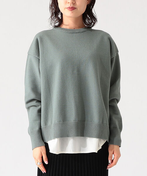 B:MING by BEAMS(ビーミングバイビームス)の「B:MING by BEAMS / バックスリット コンビ プルオーバー 21AW(ニット/セーター・レディース・ブラック系/ブラウン系/グリーン系/ネイビー系・ONE SIZE)」の16枚目の写真