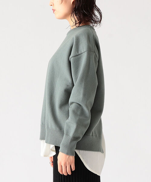 B:MING by BEAMS(ビーミングバイビームス)の「B:MING by BEAMS / バックスリット コンビ プルオーバー 21AW(ニット/セーター・レディース・ブラック系/ブラウン系/グリーン系/ネイビー系・ONE SIZE)」の18枚目の写真