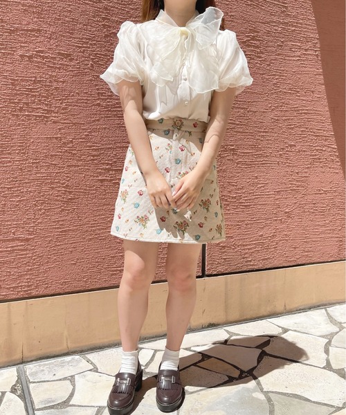 apres jour(アプレジュール)の「台形ゴブランスカート【ZOZOTOWN限定アイテム】(スカート・レディース・ブラック系その他/アイボリー・X-LARGE/フリー)」の8枚目の写真