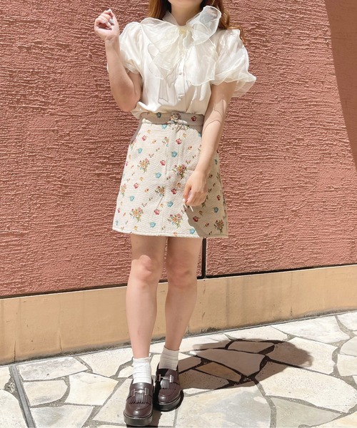 apres jour(アプレジュール)の「台形ゴブランスカート【ZOZOTOWN限定アイテム】(スカート・レディース・ブラック系その他/アイボリー・X-LARGE/フリー)」の10枚目の写真