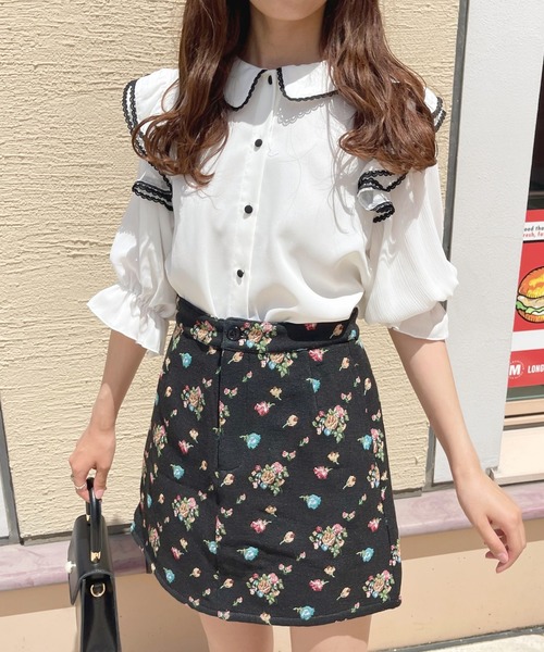 apres jour(アプレジュール)の「台形ゴブランスカート【ZOZOTOWN限定アイテム】(スカート・レディース・ブラック系その他/アイボリー・X-LARGE/フリー)」の13枚目の写真